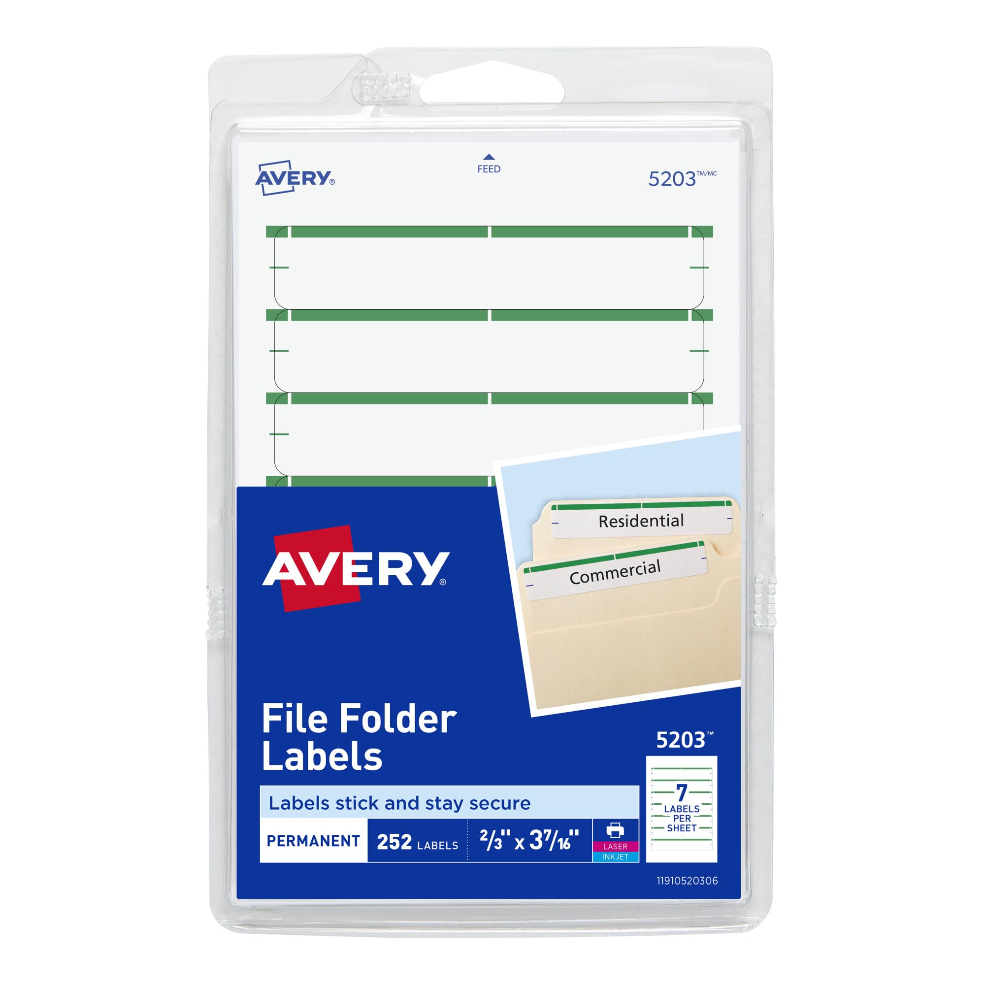 Algopix Similar Product 12 - Avery File Folder Labels on 4 x 6