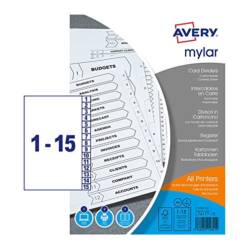 Algopix Similar Product 14 - Avery Index Unpunched 115 White A4 Ref