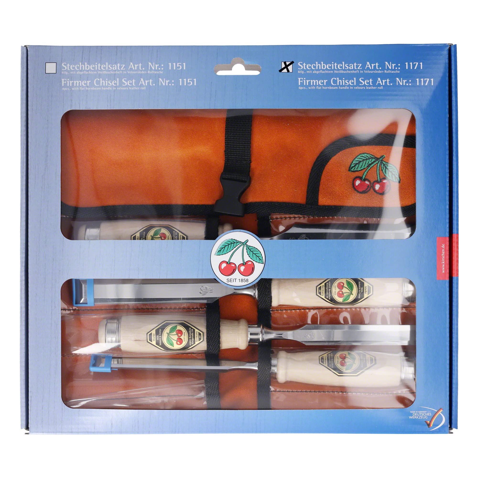 Algopix Similar Product 2 - Kirschen 1171000 Firmer Chisel Set with