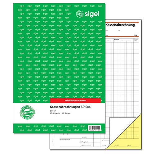 Algopix Similar Product 3 - sigel Kassenabrechnungen