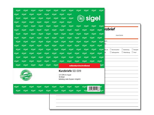 Algopix Similar Product 12 - Sigel Kurzbriefe Kurzbrief 23A4 Sd