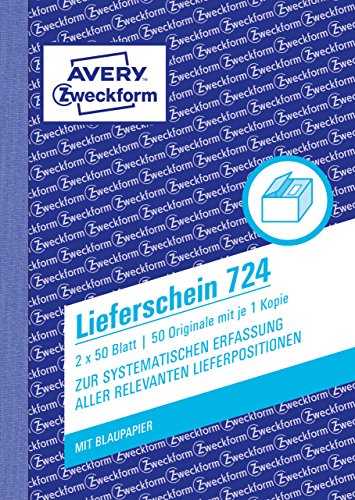 Algopix Similar Product 3 - Avery Zweckform 724 Delivery Note DIN