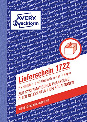 Algopix Similar Product 4 - Avery Zweckform 1722 Lieferschein DIN