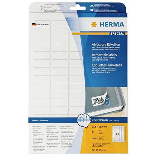 Algopix Similar Product 15 - Herma Superprint Labels, 35,6x16,9 mm