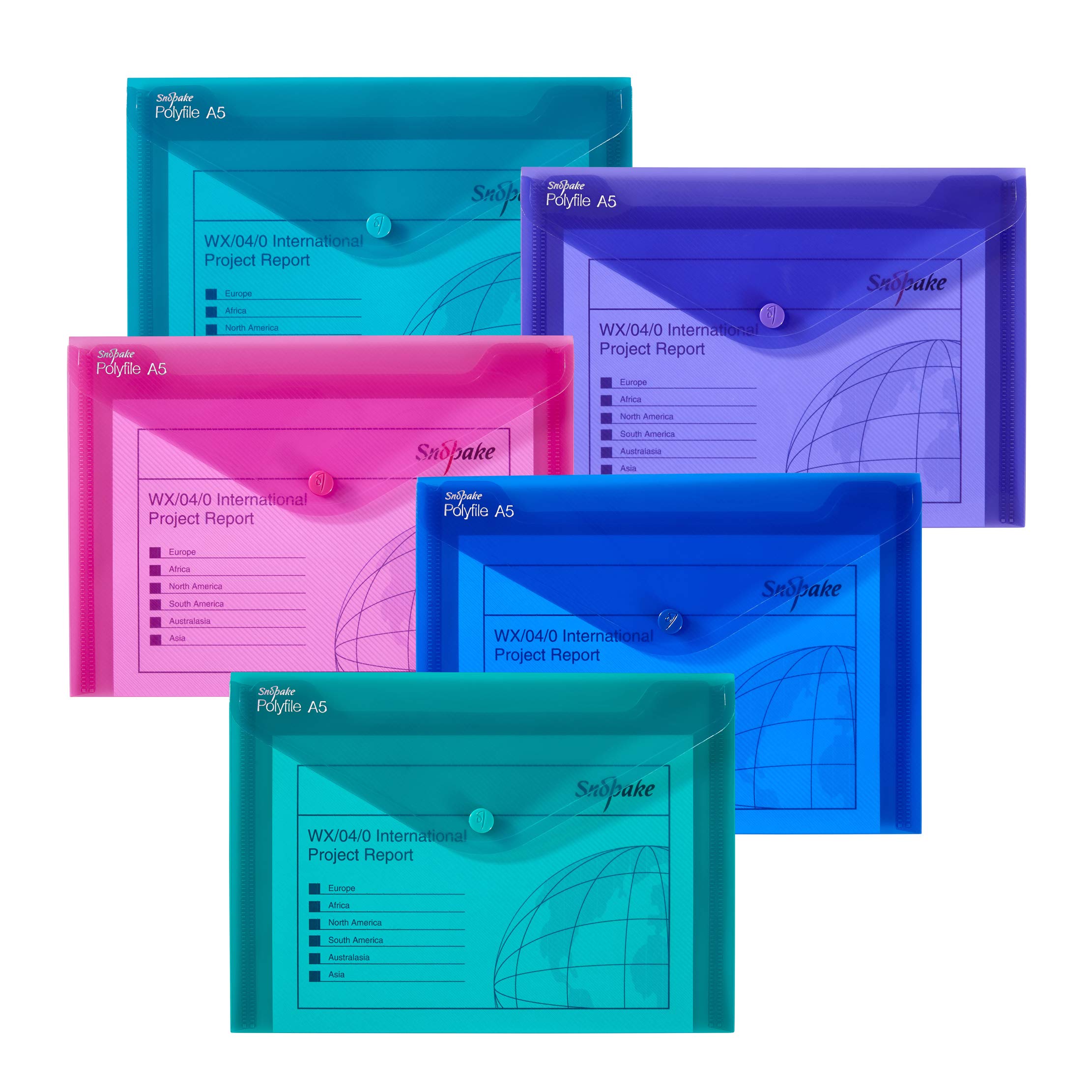 Algopix Similar Product 3 - Snopake A5 Polyfile Popper Wallet with