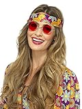 Algopix Similar Product 16 - 60s 70s Hippie Specs Red