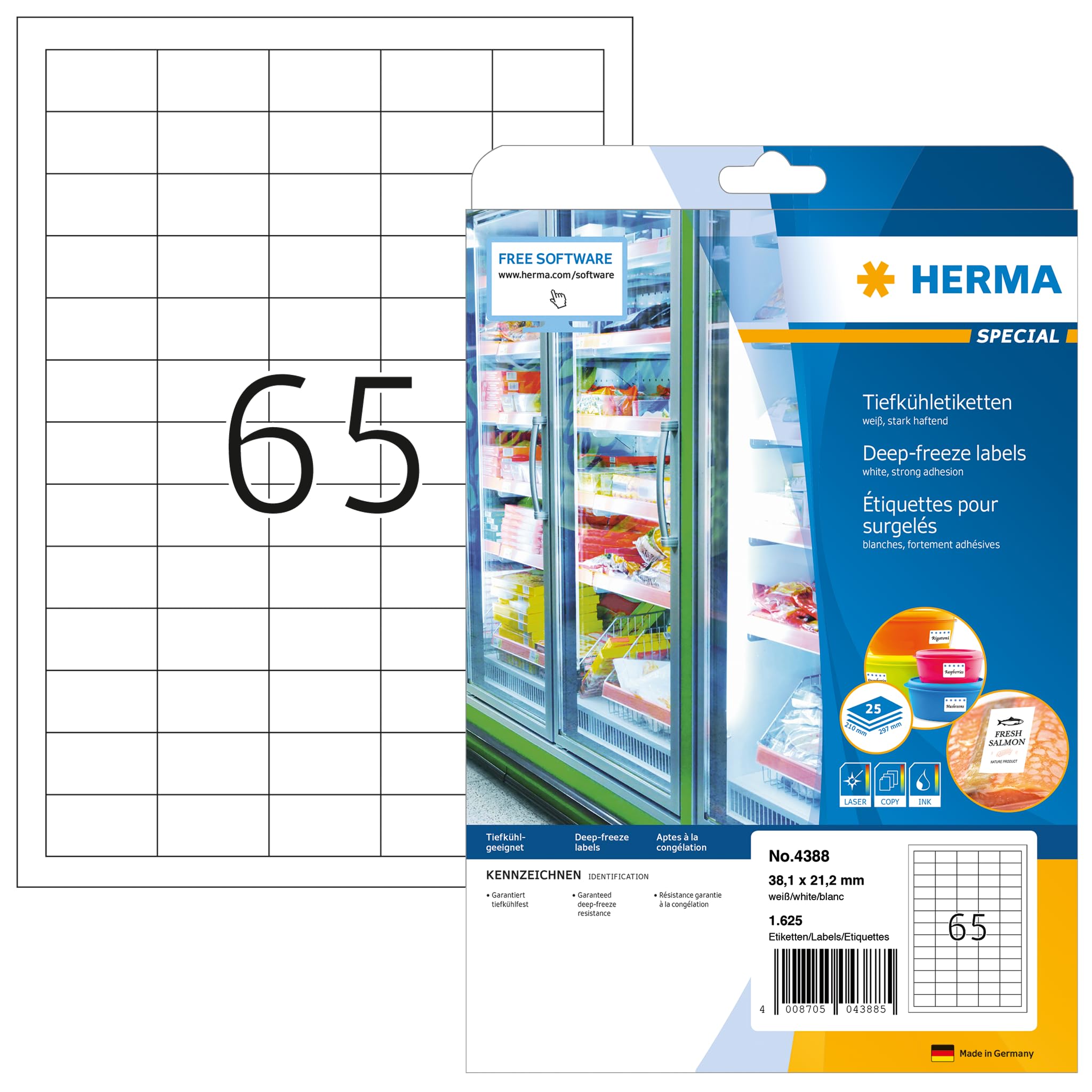 Algopix Similar Product 7 - HERMA Self Adhesive Freezer Labels 65