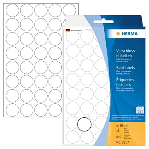 Algopix Similar Product 14 - HERMA 2257 Seal Labels 19 mm Round
