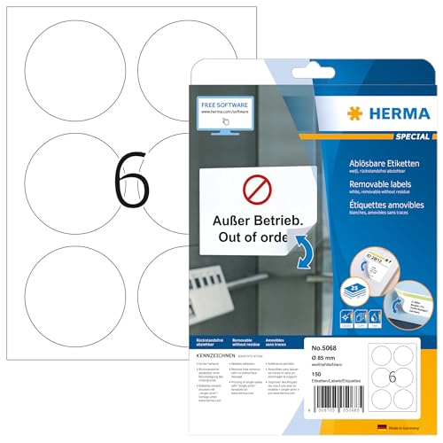 Algopix Similar Product 7 - HERMA Super Print Multifunction Round