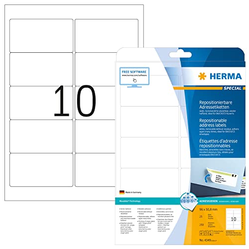Algopix Similar Product 16 - HERMA Self Adhesive Removable Address