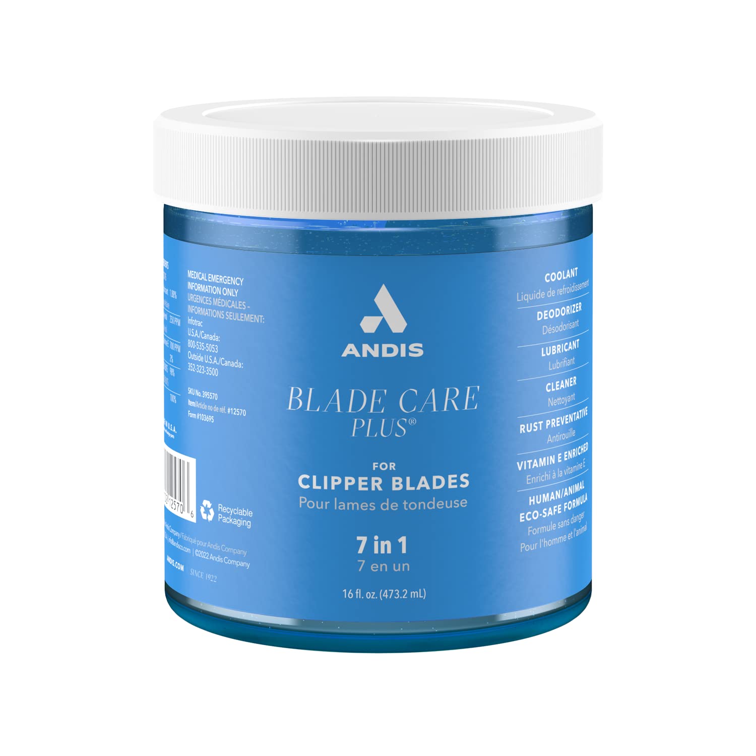 Algopix Similar Product 15 - Andis Blade Care Plus Dip Jar, 16 oz