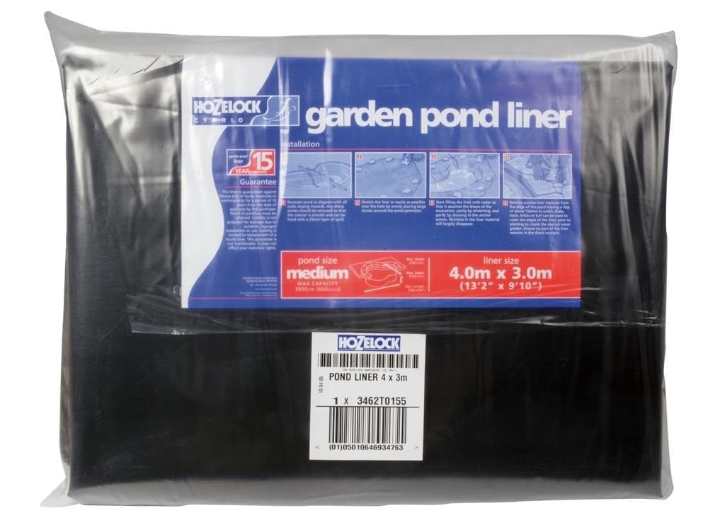 Algopix Similar Product 5 - Hozelock Garden Pond Liner, 4 x 3 m
