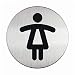 Algopix Similar Product 6 - DURABLE WOMENS WC PICTOGRAM 83MM SILVER