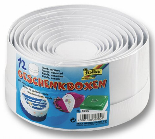 Algopix Similar Product 14 - Geschenkboxen Folia White Plain Round