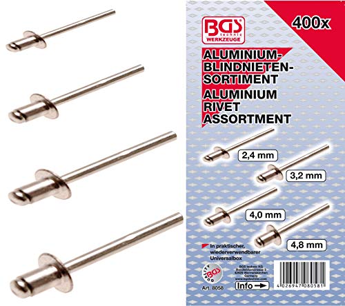 Algopix Similar Product 3 - 4- Piece Aluminium Rivet Assortment