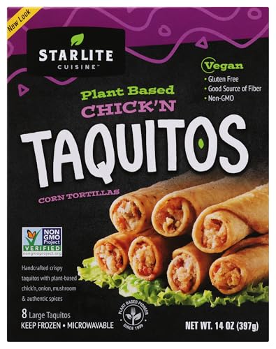 Algopix Similar Product 12 - Starlite Cuisine Soy Taquitos Chicken