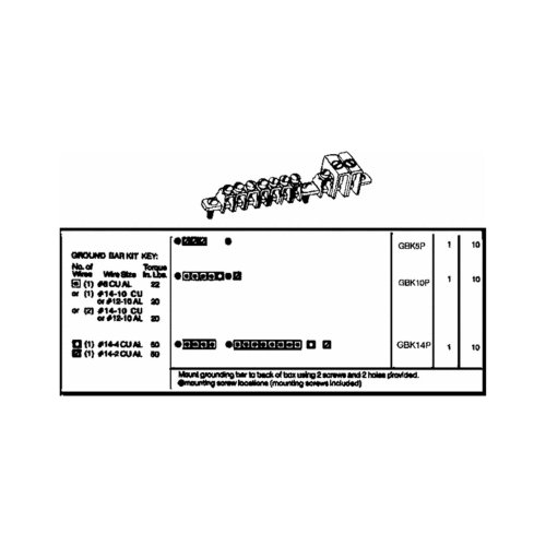 Algopix Similar Product 10 - Cutler Hammer Ground Bar 16 Circuits