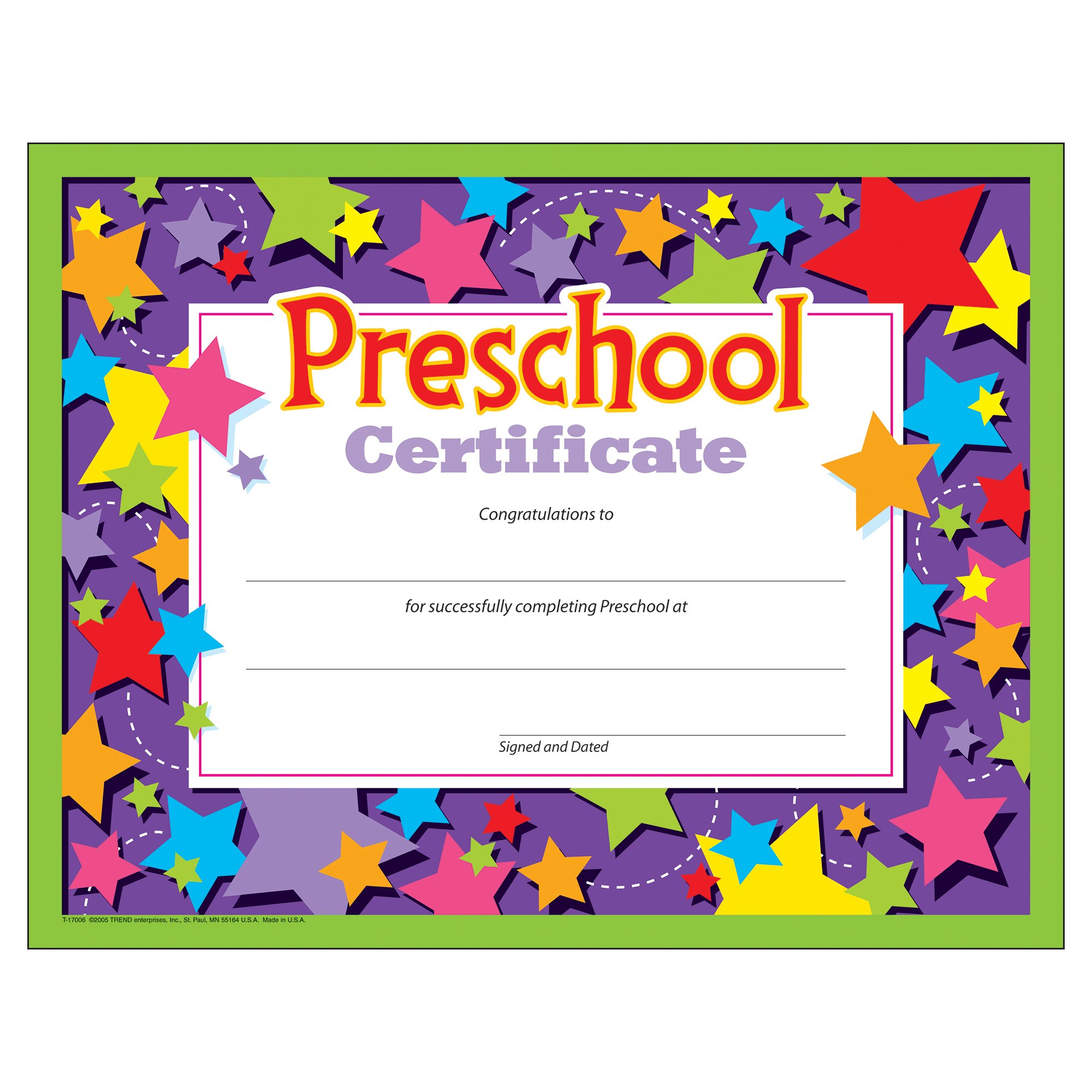Algopix Similar Product 10 - Preschool Certificates (Pack of 30)