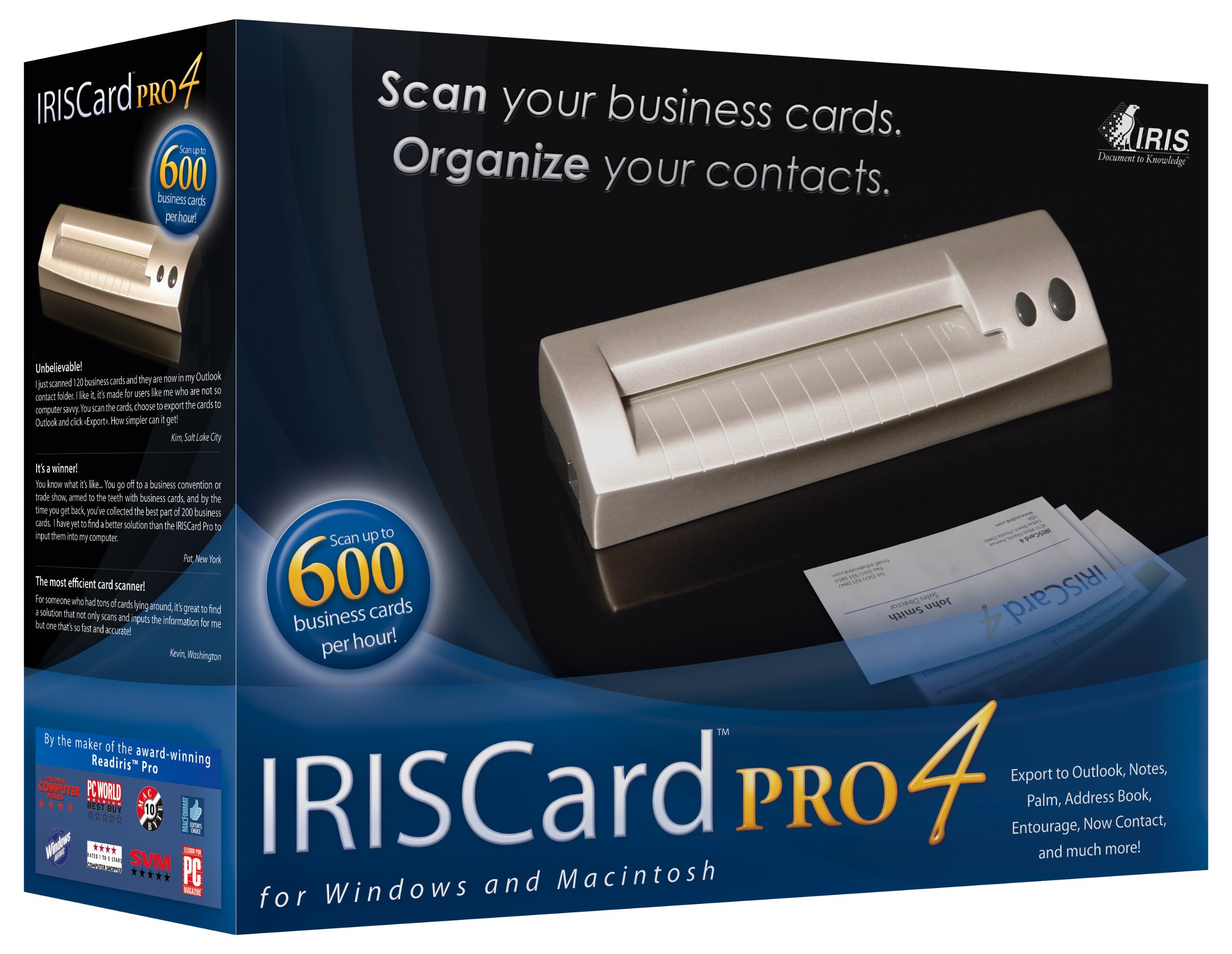 Algopix Similar Product 14 - Iris USOA393 IRISCard Pro 4 Business