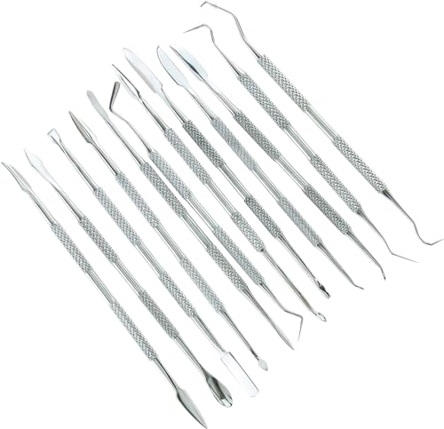Algopix Similar Product 8 - SE 12Piece Stainless Steel Wax Carvers