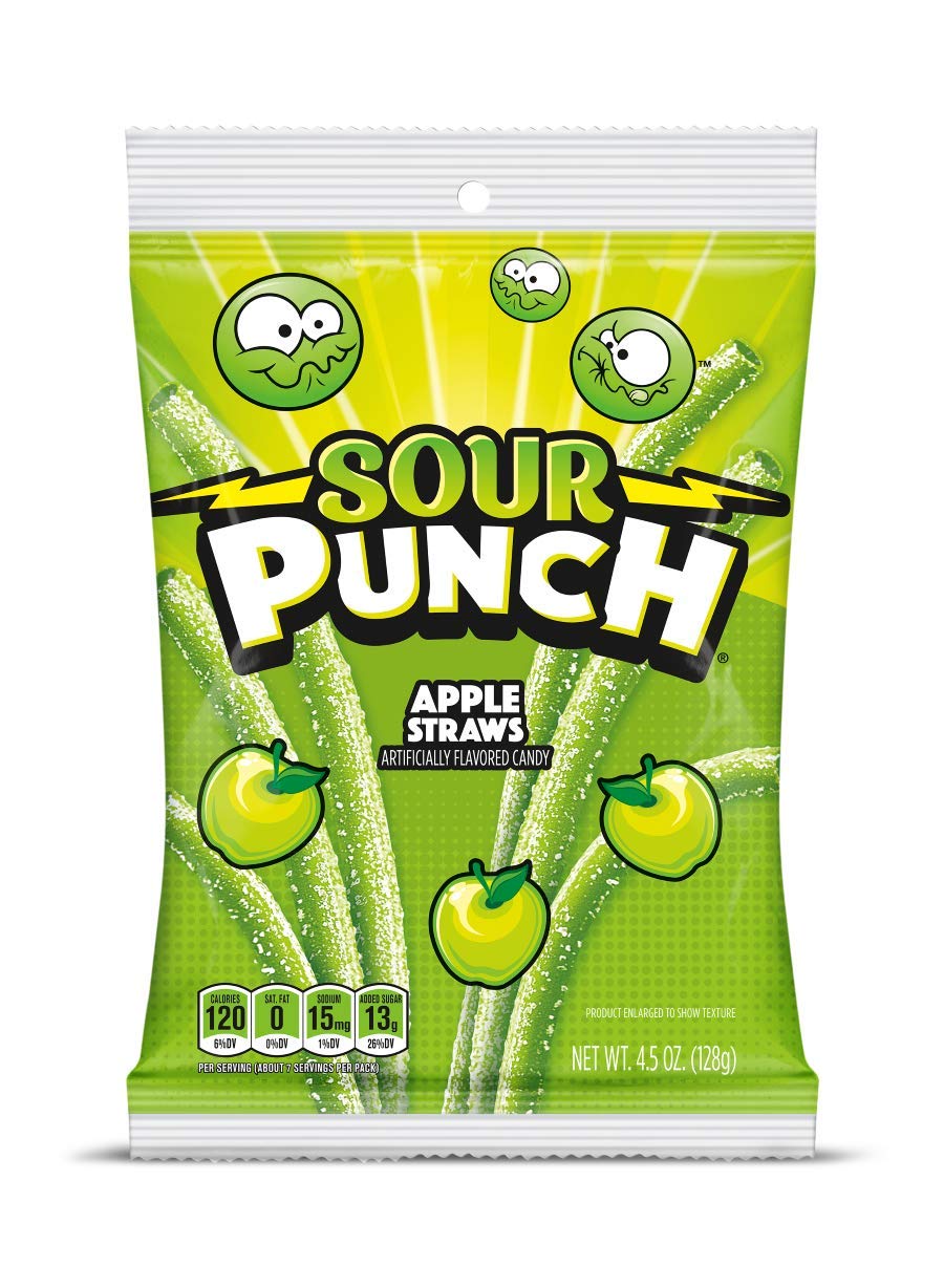 Algopix Similar Product 16 - Sour Punch Straws Chewy Apple Flavored