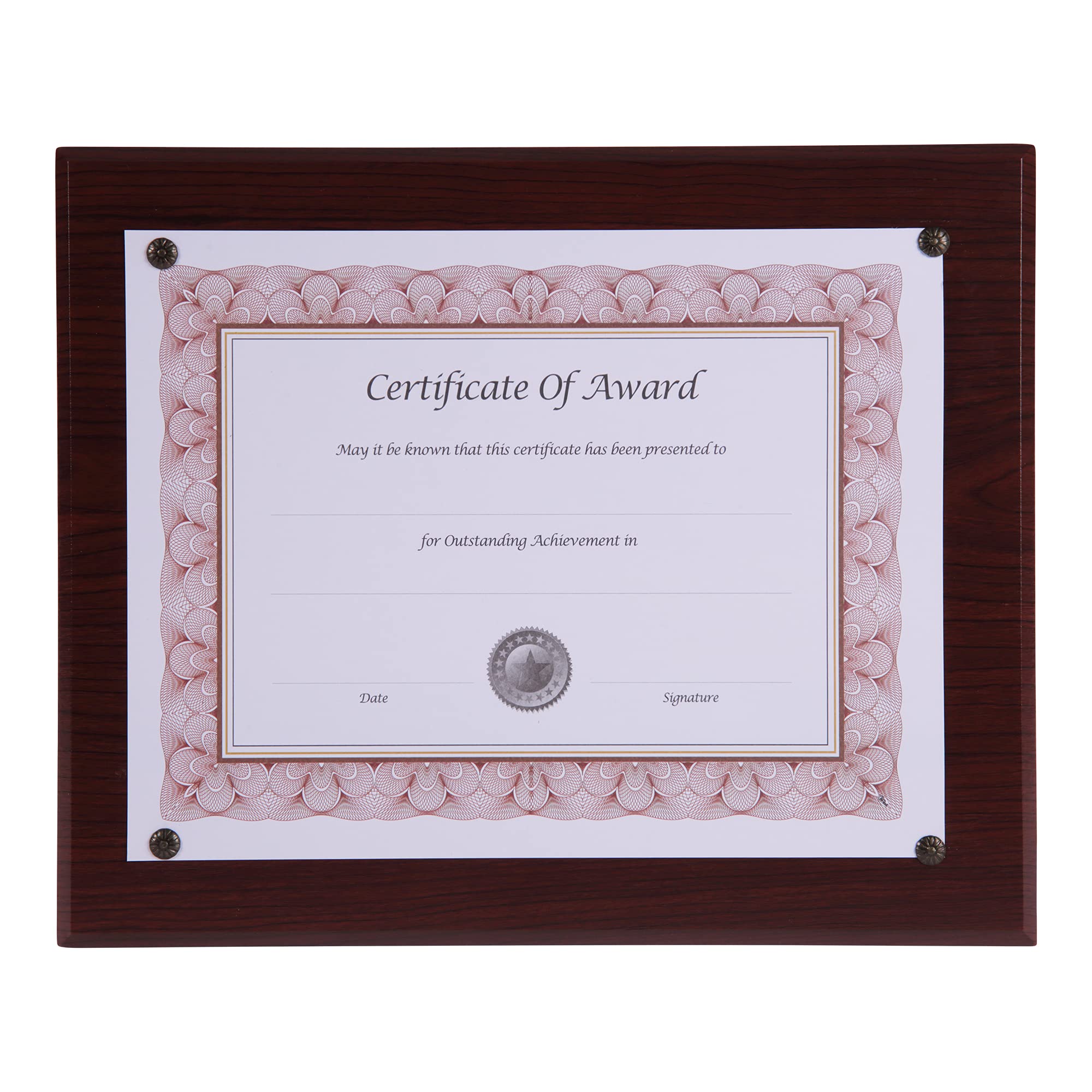 Algopix Similar Product 14 - Nudell Award Plaque 85 x 11 Walnut
