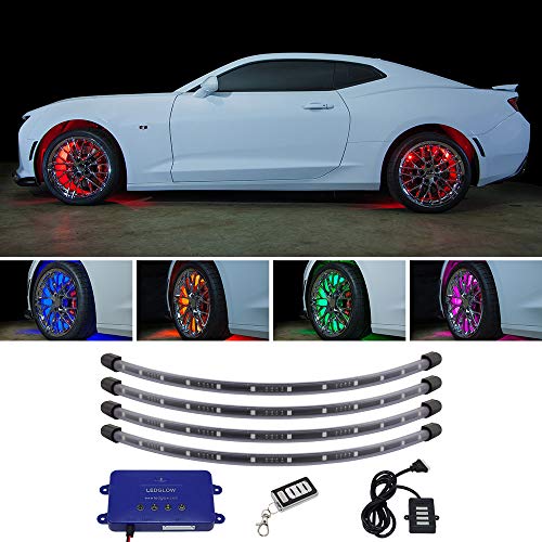Algopix Similar Product 15 - LEDGlow 4pc Million Color LED Wheel