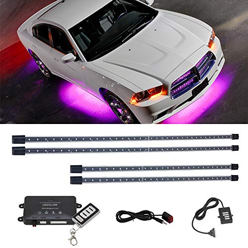 Algopix Similar Product 4 - LEDGlow 4pc Pink LED Underbody