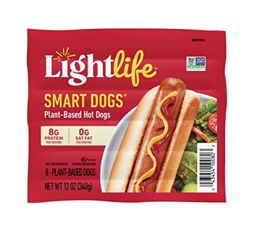 Algopix Similar Product 12 - Lightlife Smart Dogs Vegan Hot Dogs 12oz