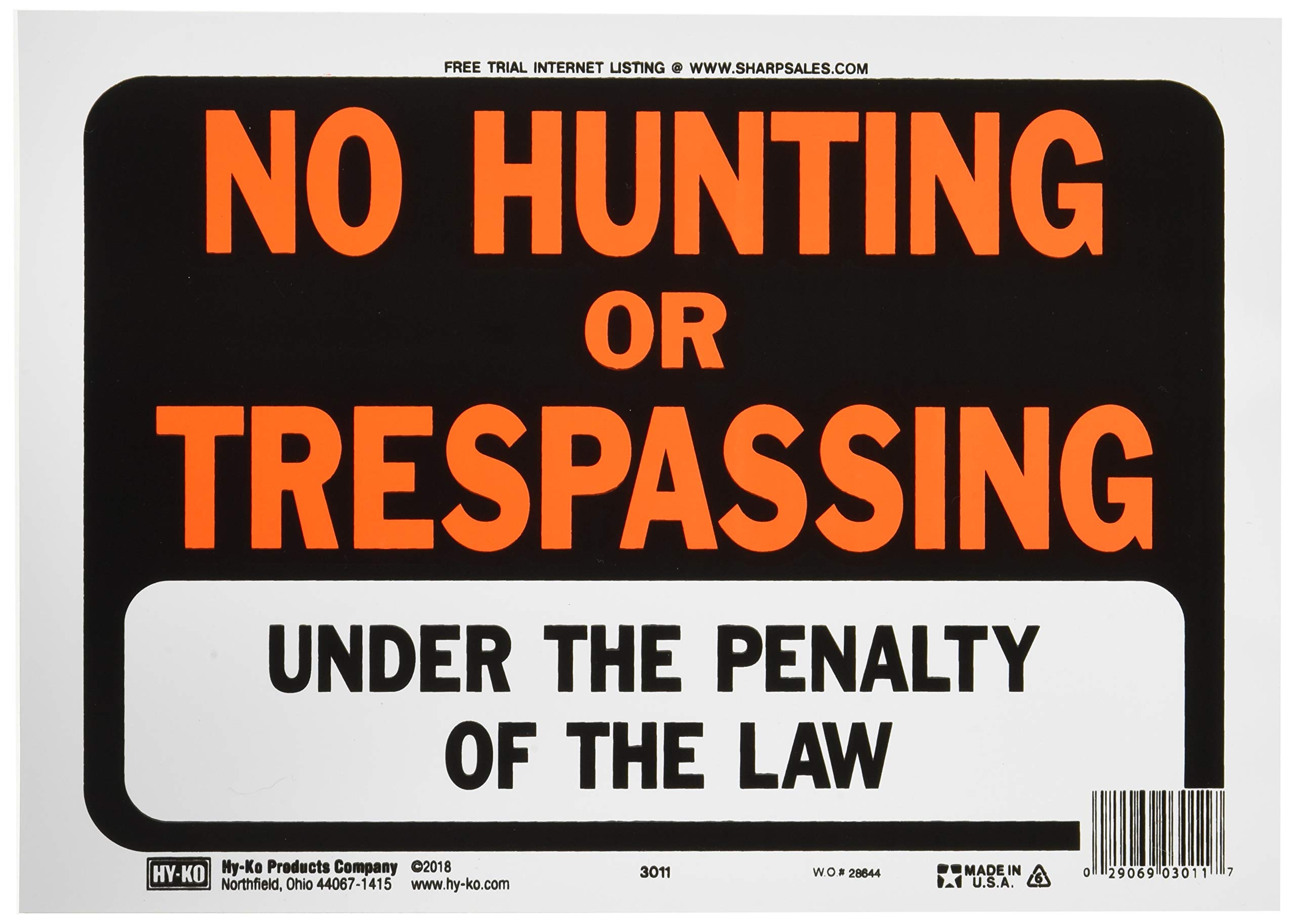 Algopix Similar Product 9 - Hy-Ko Prod. 3011 Signs (Pack of 10)