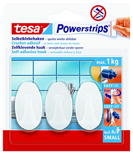 Algopix Similar Product 7 - tesa Powerstrips Hooks Small Oval