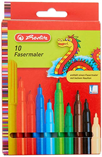 Algopix Similar Product 17 - Herlitz 2 mm Felt Pens - Assorted