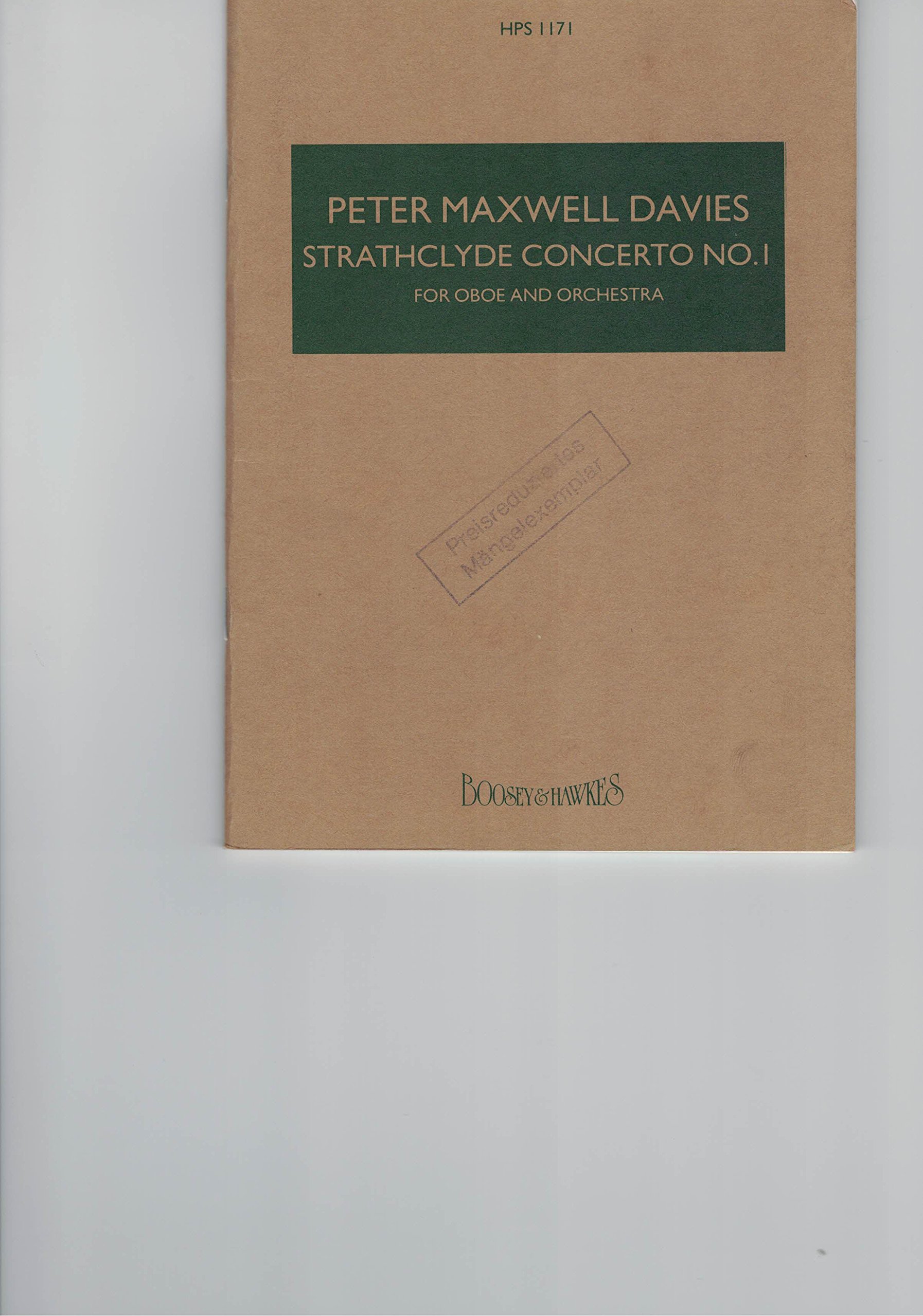 Algopix Similar Product 9 - Strathclyde Concerto No 1 HPS 1171