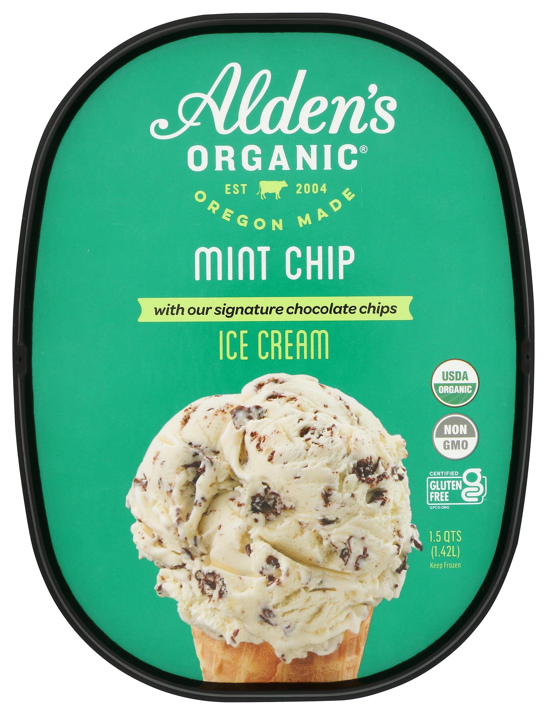 Algopix Similar Product 8 - Aldens Organic Mint Chip Ice Cream