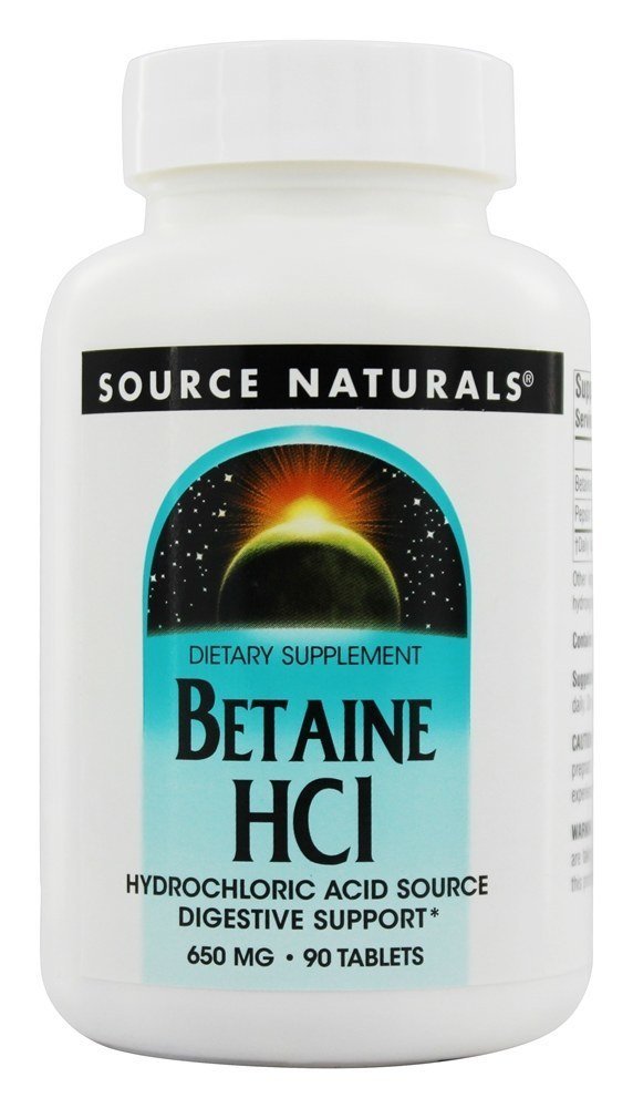Algopix Similar Product 12 - Source Naturals  Betaine Hcl 90