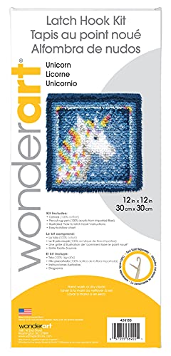 Algopix Similar Product 17 - Wonderart LatchHook Kit Unicorn 12