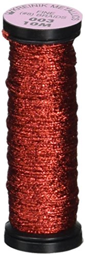 Algopix Similar Product 6 - Kreinik Fine Metallic Braid #8: Red