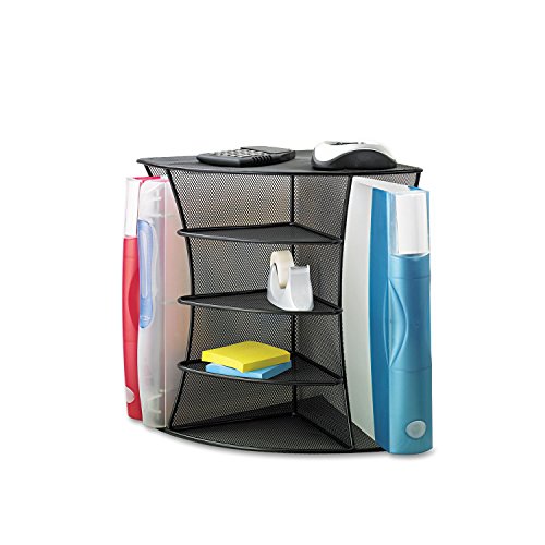 Algopix Similar Product 11 - Safco 3261BL Onyx Mesh Corner Organizer