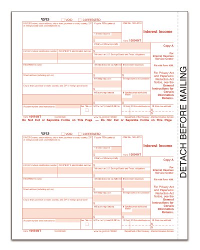 Algopix Similar Product 2 - TOPS 20161099 Interest Tax Forms for
