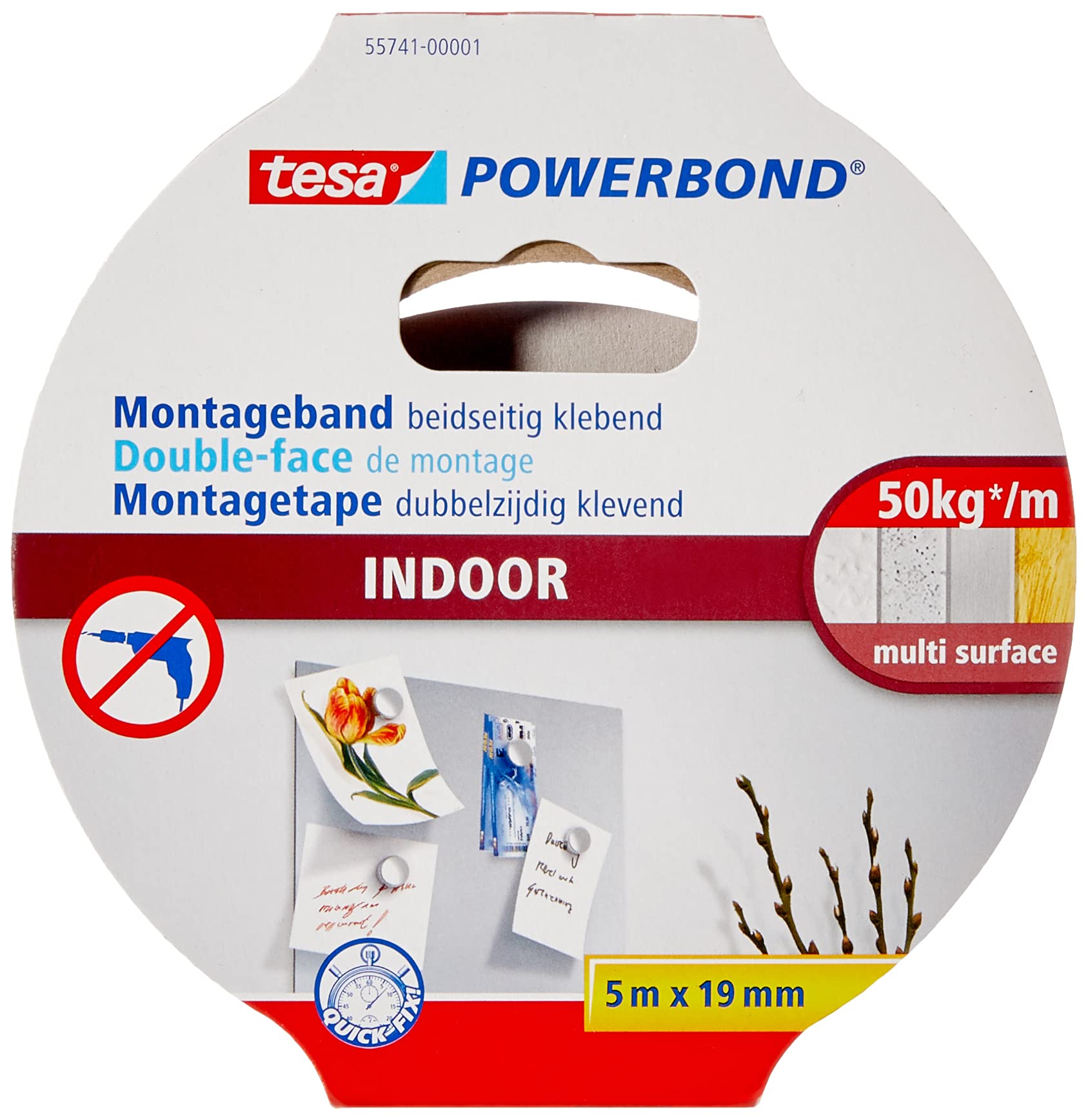 Algopix Similar Product 3 - TESA Indoor Double Sided Tape 19mm x 5m