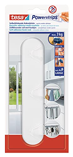 Algopix Similar Product 15 - tesa 58094 Powerstrip Hook Rack White