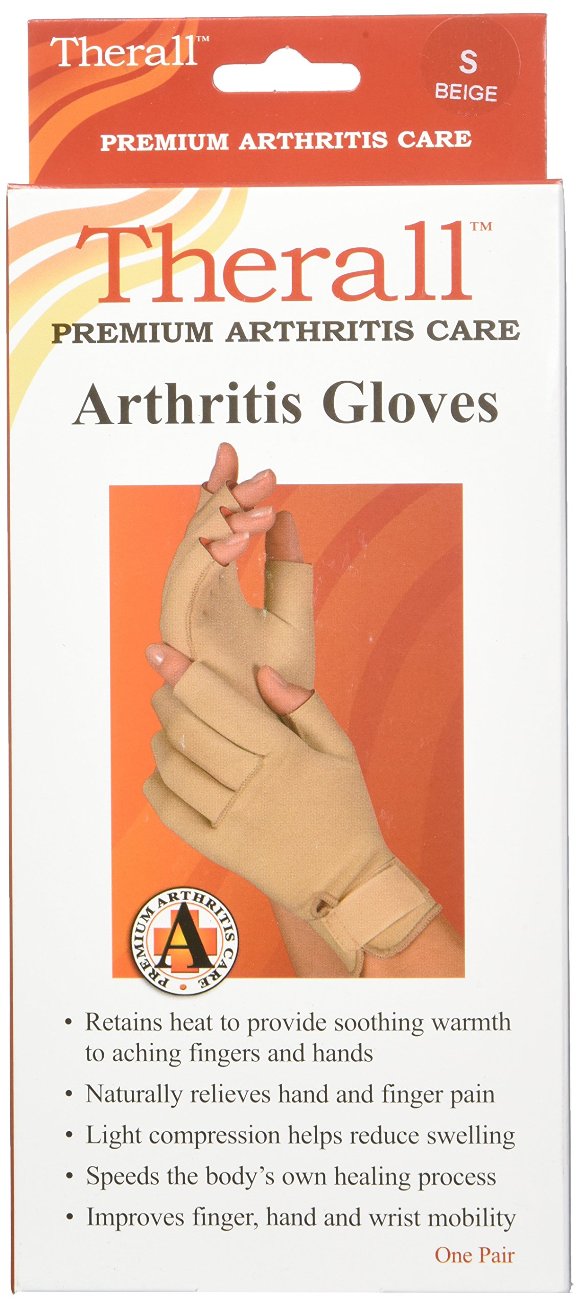 Algopix Similar Product 12 - Therall Arthritis Gloves, Beige, Small