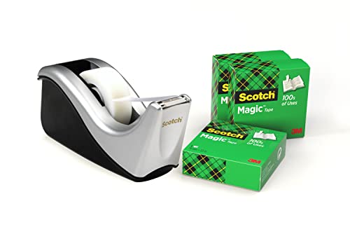 Algopix Similar Product 18 - Scotch Tape Dispenser in Silver with 4