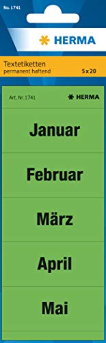 Algopix Similar Product 12 - Spine Label Months Green
