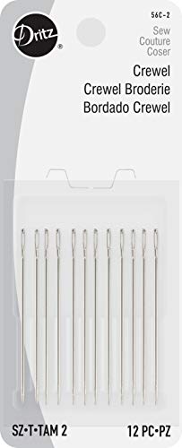 Algopix Similar Product 7 - Dritz 56C2 Crewel Hand Needles Size 2