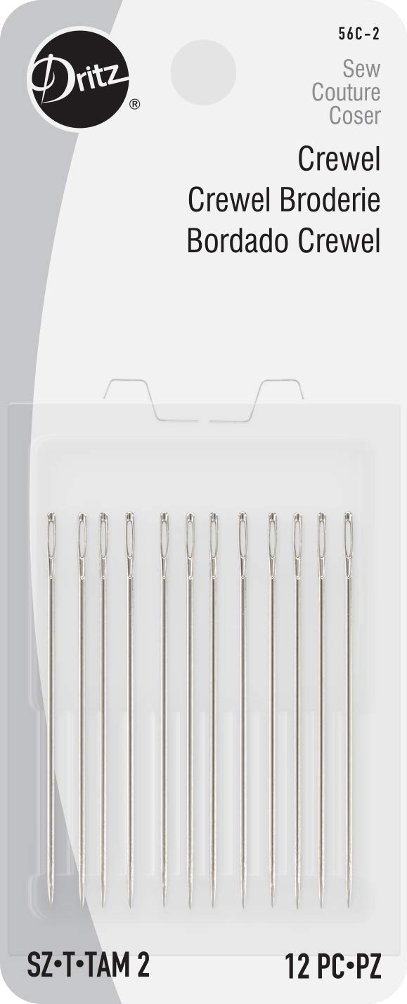 Algopix Similar Product 14 - Dritz 56C2 Crewel Hand Needles Size 2