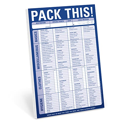 Algopix Similar Product 3 - Knock Knock Pack This Note Pad 6 x