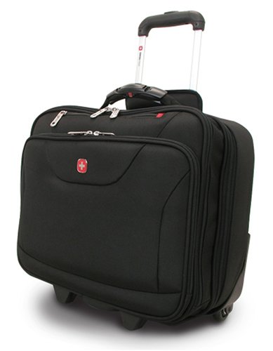 Algopix Similar Product 17 - SwissGear Black Rolling Briefcase