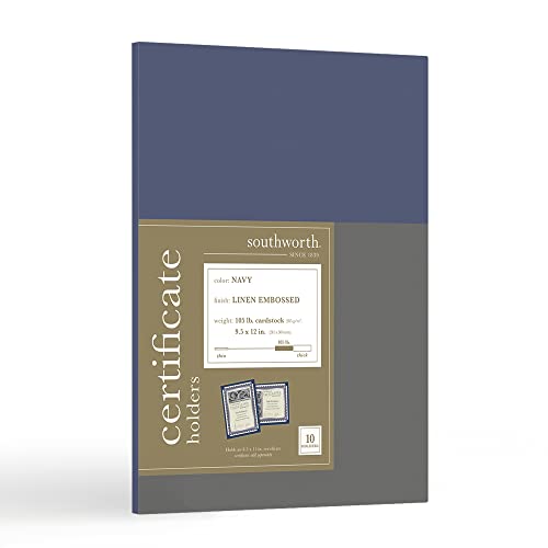 Algopix Similar Product 7 - Southworth Certificate Holders Navy