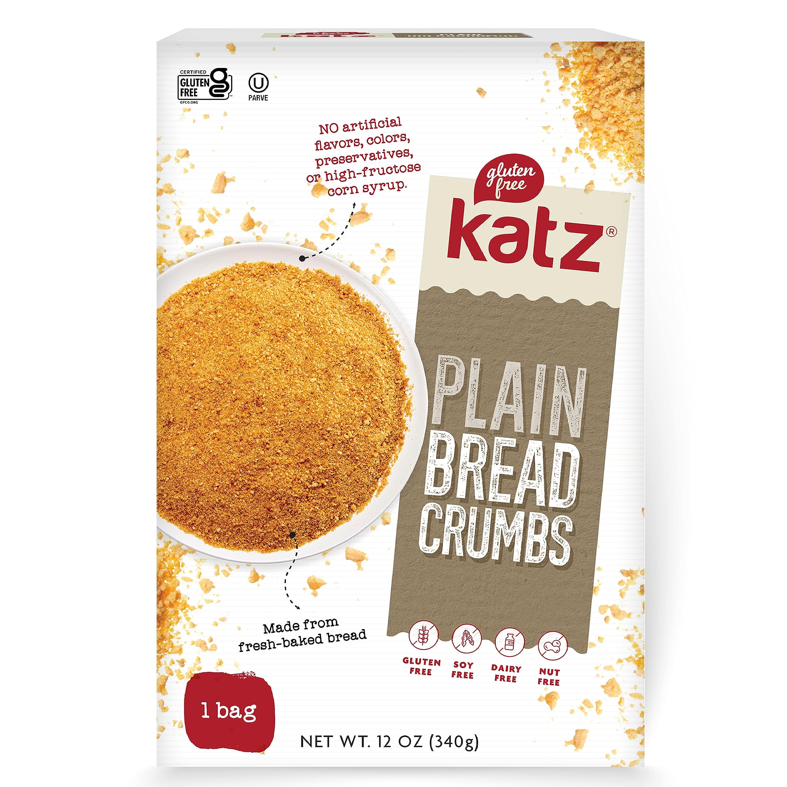 Algopix Similar Product 15 - Katz Gluten Free Bread Crumbs Plain
